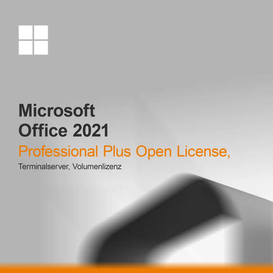 Microsoft Office 2021 Professional Plus Open License, Terminalserver, Volumenlicens