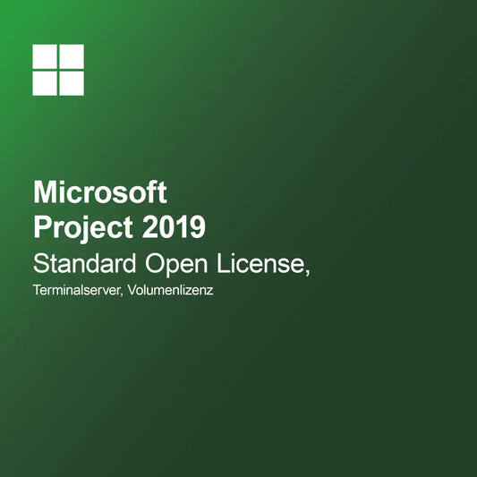 Microsoft Project 2019 Standard Open License, Terminalserver, Обемна лицензия